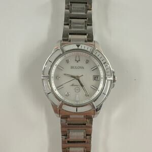 Bulova Quartz Stainless Steel 34mm Men’s Watch – Model 96P201